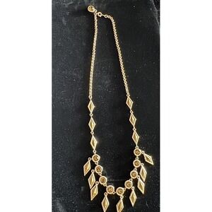 Marc By‎ Marc Jacob's Rose Gold Bling Necklace Boho Glam Y2K Dangle Statement